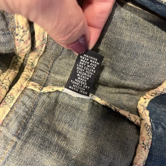 Banana Republic Blue Jean Jacket with Tie Front - Picture 5 of 7